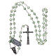 Rosary in green crystal and oxidised metal s4