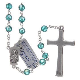 Rosary in emerald crystal and oxidised metal