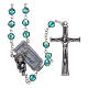 Rosary in emerald crystal and oxidised metal s1