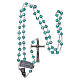 Rosary in emerald crystal and oxidised metal s4