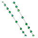 Rosary in emerald crystal and oxidised metal s3