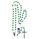 Rosary in emerald crystal and oxidised metal s4