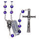 Rosary in blue crystal and oxidised metal s1