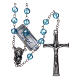 Rosary in aqua green crystal and oxidised metal s2