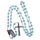 Rosary in aqua green crystal and oxidised metal s4