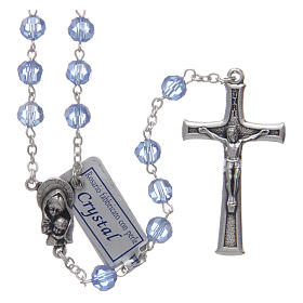 Rosary in sapphire crystal and oxidised metal