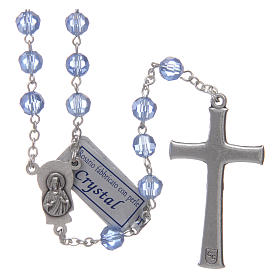 Rosary in sapphire crystal and oxidised metal