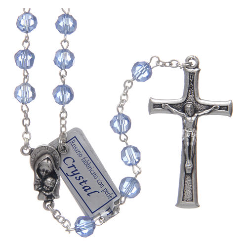 Rosary in sapphire crystal and oxidised metal 1