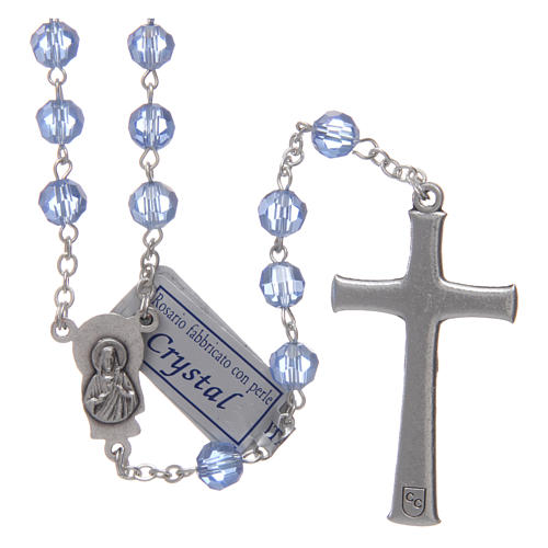 Rosary in sapphire crystal and oxidised metal 2