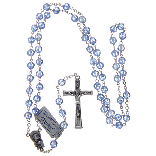 Rosary in sapphire crystal and oxidised metal 4