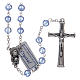 Rosary in sapphire crystal and oxidised metal s1