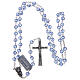 Rosary in sapphire crystal and oxidised metal s4