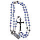 Rosary in metal with sapphire crystal grains s4