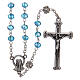 Metal rosary with water color crystal beads s1