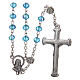 Metal rosary with water color crystal beads s2
