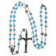 Metal rosary with water color crystal beads s4