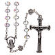 Rosary in metal with crystal grains s1