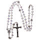 Rosary in metal with crystal grains s4