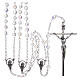 Rosary in crystal and metal silver for wedding s1