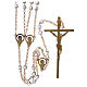 Rosary for wedding in crystal with cross and center piece in metal s2