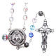 Rosary in crystal with blue shade, talking center piece ITALIAN 8 mm s1