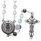 Rosary in crystal with blue shades and talking center piece in ENGLISH 8 mm s2