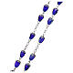 Crystal blue rosary 6x3 mm beads s3