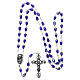 Crystal blue rosary 6x3 mm beads s4