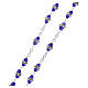Rosary in semi-crystal 6x3 mm grains, blue s3
