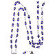 Rosary in semi-crystal 6x3 mm grains, blue s4
