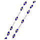 Crystal rosary with blue beads 6x3 mm s3