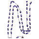 Crystal rosary with blue beads 6x3 mm s4