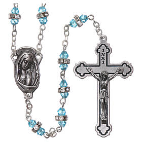 Crystal rosary with water color beads 6x3 mm