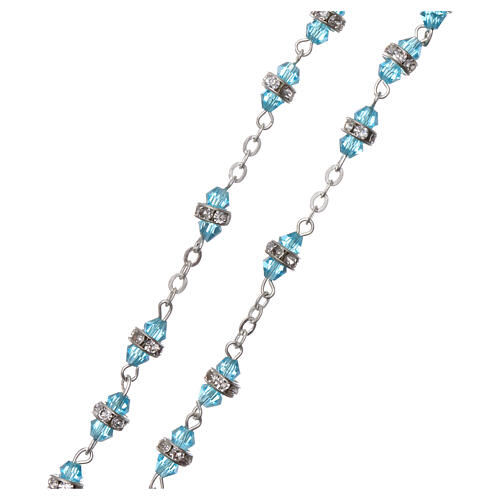 Crystal rosary with water color beads 6x3 mm 3