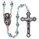 Crystal rosary with water color beads 6x3 mm s1