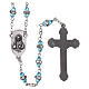 Crystal rosary with water color beads 6x3 mm s2
