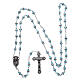 Crystal rosary with water color beads 6x3 mm s4