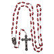 Rosary in semi-crystal 6x3 mm grains, ruby red s4