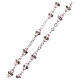 Rosary in semi-crystal 6x3 mm grains, pink s3