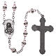 Crystal rosary with pink beads 6x3 mm s2