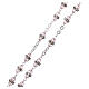 Crystal rosary with pink beads 6x3 mm s3