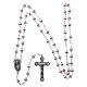 Crystal rosary with pink beads 6x3 mm s4