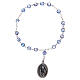 Saint Anne rosary 3 mm light blue crystal s1