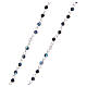 Rosary necklace faceted crystal beads 1 mm iridescent black s3