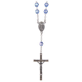 Rosary in semi-crystal with 4x3 mm grains Medjugorje