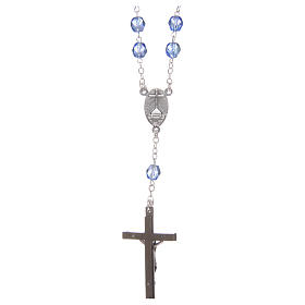 Rosary in semi-crystal with 4x3 mm grains Medjugorje