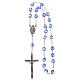 Rosary in semi-crystal with 4x3 mm grains Medjugorje s4