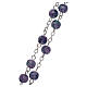 Rosary marbled glass amethyst color s3