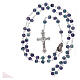 Rosary marbled glass amethyst color s4