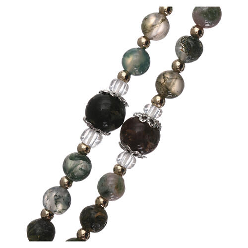 Glass rosary with variegated beads, 39 cm 3